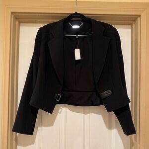 Women's Black Cropped Blazer